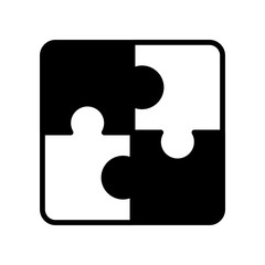 Simple Puzzle Icon Vector Design Template