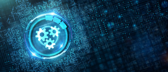Business, Technology, Internet and network concept. Automation Software Technology Process System.