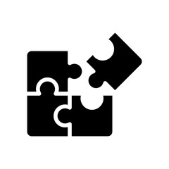 Simple Puzzle Icon Vector Design Template