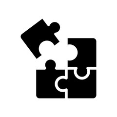 Simple Puzzle Icon Vector Design Template