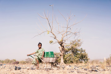 Candid photo of Black Juvenile with Tap Water for a dehydration concept