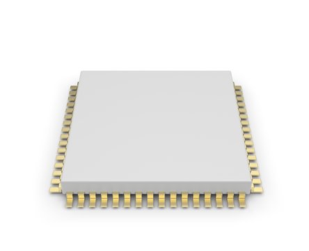 Blank digital computer and mobile chip for branding and mock up. 3d render illustration.