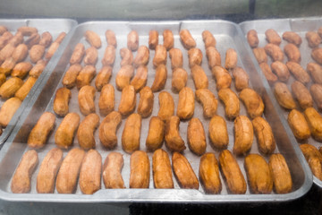 Popular Thai Dessert Banana, Sweet Banana, dried banana