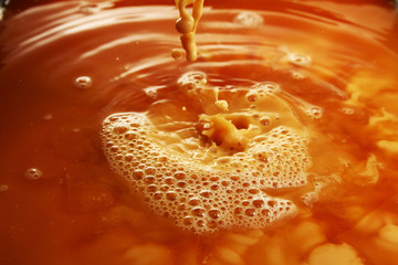 Milk tea or coffee latte