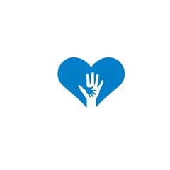 love care logo vector icon