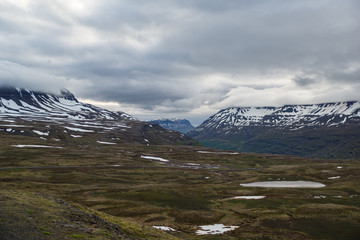 Obraz na płótnie Canvas Westfjords in Iceland in July