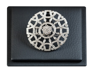 dimond brooch on black