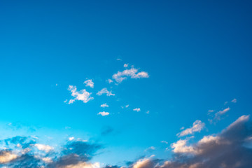 Blue sky with white clouds