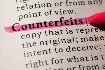 definition of counterfeits - obrazy, fototapety, plakaty