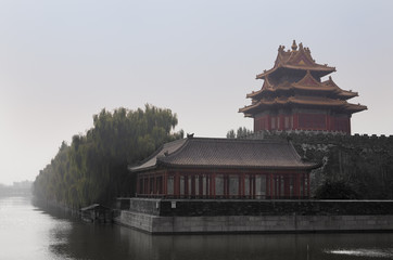 North east corner of Forbidden City and Tongzi river moat with corner turret Beijing © Reimar