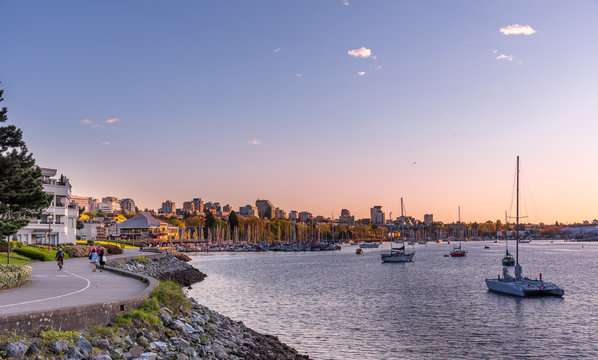 Panorama of False Creek in Vancouver