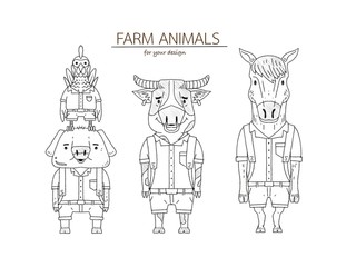 the cute farm animals squad.