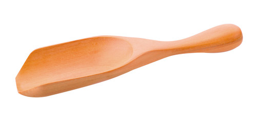wooden spoon on a white background