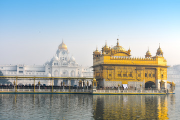 beautiful view of golden temple sri harmandir sahib in Amritsar, Punjab