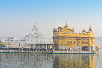beautiful view of golden temple sri harmandir sahib in Amritsar, Punjab