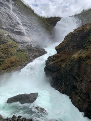 waterfall in the mountains