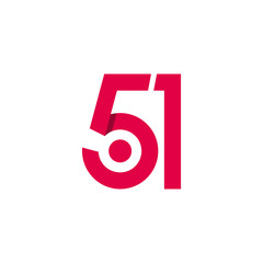 number 51 logo template