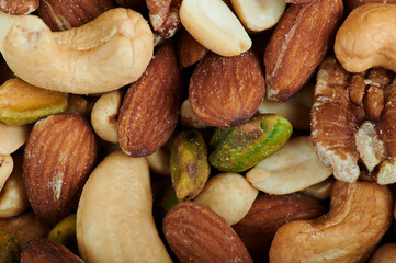 Group of dry nuts