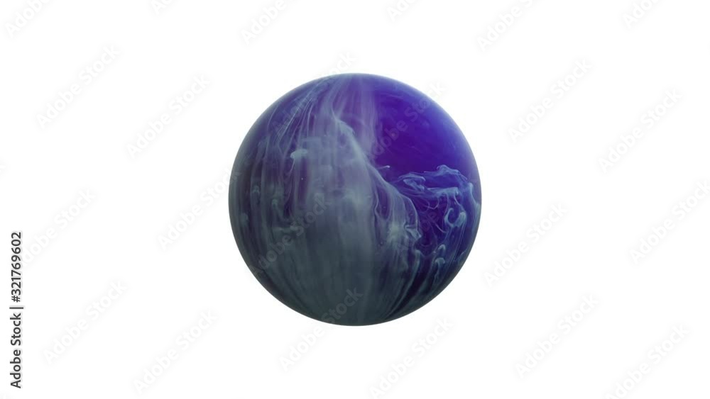 Poster magically charged orb bubbling on white background