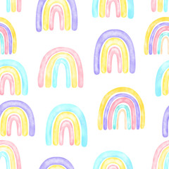 watercolor rainbow pattern. Cute pattern.