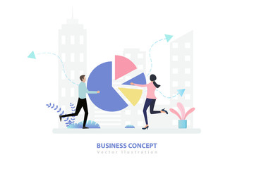 Fototapeta na wymiar Business concept data graph analysis. Suitable for web landing page, ui, mobile app, editorial design, flyer, banner, and other related occasion