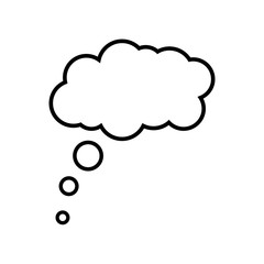 speech bubbles Isolated on white background. Conversation icon. thought bubble icon. thinking cloud bubble icon.