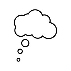 speech bubbles Isolated on white background. Conversation icon. thought bubble icon. thinking cloud bubble icon.