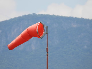 cono viento, wind cone, airport, signal, airplane, plane, landing, takeoff of a plane flight...
