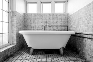 Naklejka na ściany i meble classic bathroom with old bathtub