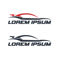 Silhouette Car Logo Design Vector Template