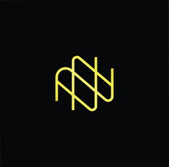 Outstanding professional elegant trendy awesome artistic black and gold color N NN NNN initial based Alphabet icon logo.