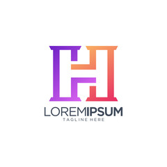 Letter H Logo Design Vector Template