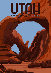 Utah Vector Illustration Background