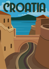 Croatia Vector Illustration Background