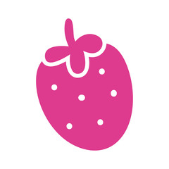 fresh strawberry fruit isolated icon