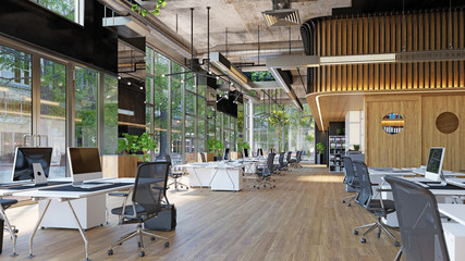 modern office interior, - 321773679