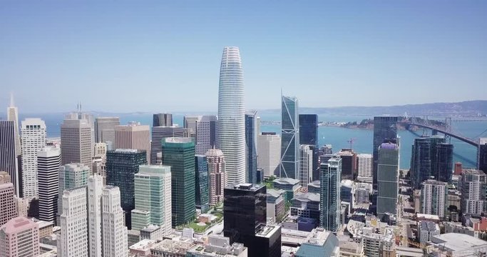 San Francisco downtown with business and residential district, California