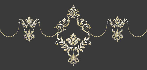 Classical luxury old fashioned damask ornament, royal victorian seamless texture for wallpapers, textile, wrapping. Exquisite floral baroque template. 