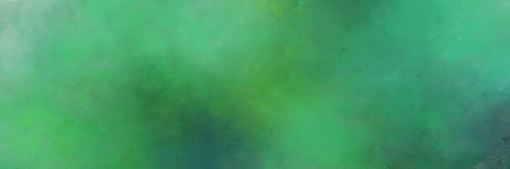 abstract painting background graphic with medium sea green and medium aqua marine colors and space for text or image. can be used as header or banner