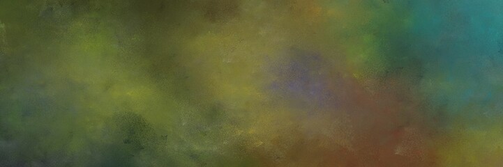 Fototapeta na wymiar multicolor painting background texture with dark olive green, dim gray and teal blue colors and space for text or image. can be used as header or banner