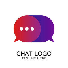 chat logo, modern speech bubble design, for a company logo or symbol
