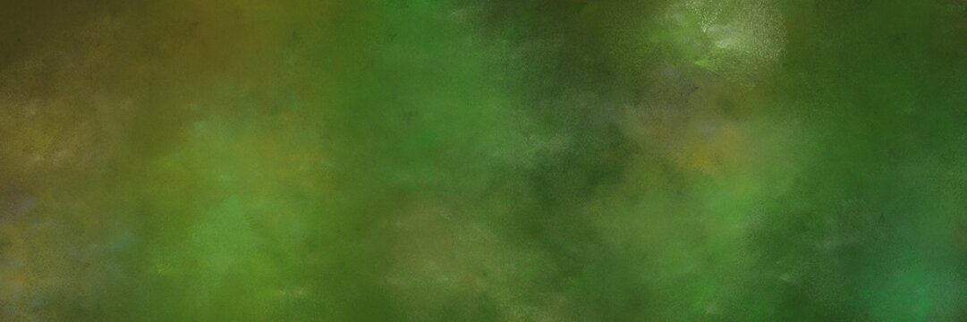 abstract painting background graphic with dark olive green, olive drab and very dark green colors and space for text or image. can be used as header or banner