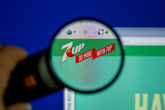 Ryazan, Russia - July 11, 2018: 7Up.com website on the display of PC.