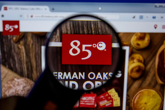 Ryazan, Russia - July 11, 2018: 85CbakeryCafe.com website on the display of PC.