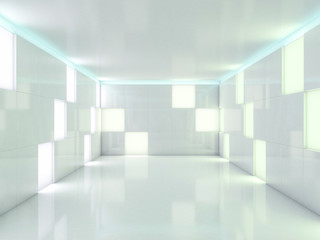 Abstract modern architecture background. 3D