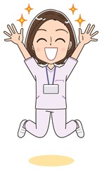 ナース 看護師 白衣 イラスト マンガ アニメ 先輩