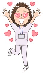 ナース 看護師 白衣 イラスト マンガ アニメ 先輩