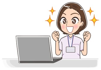 ナース 看護師 白衣 イラスト マンガ アニメ 先輩