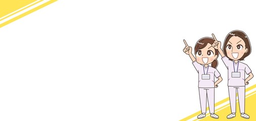 ナース 看護師 白衣 イラスト マンガ アニメ 先輩