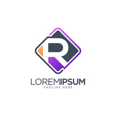 Letter R Logo Design Vector Template